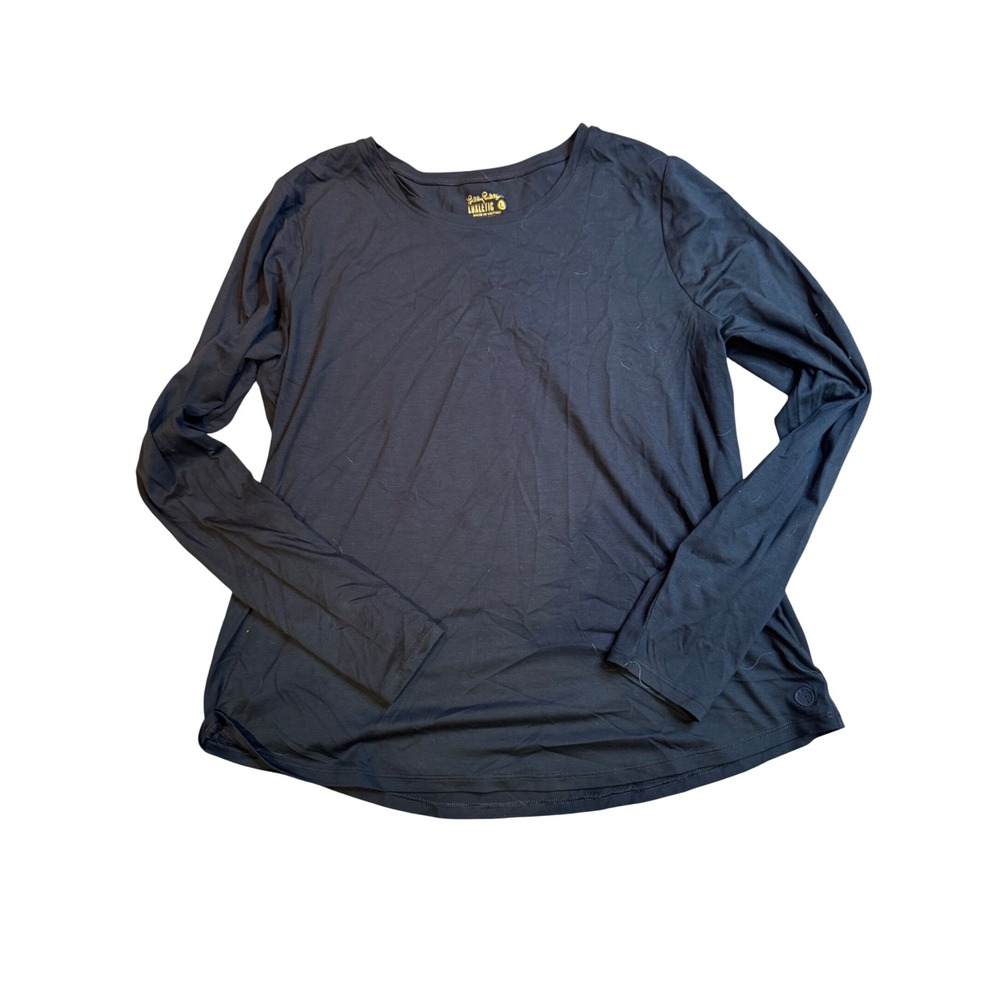 Lilly Pulitzer Luxletic Black Long Sleeve Athletic Top Size L
